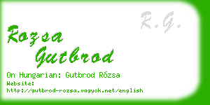 rozsa gutbrod business card