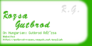 rozsa gutbrod business card